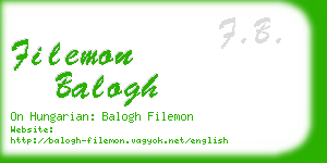 filemon balogh business card